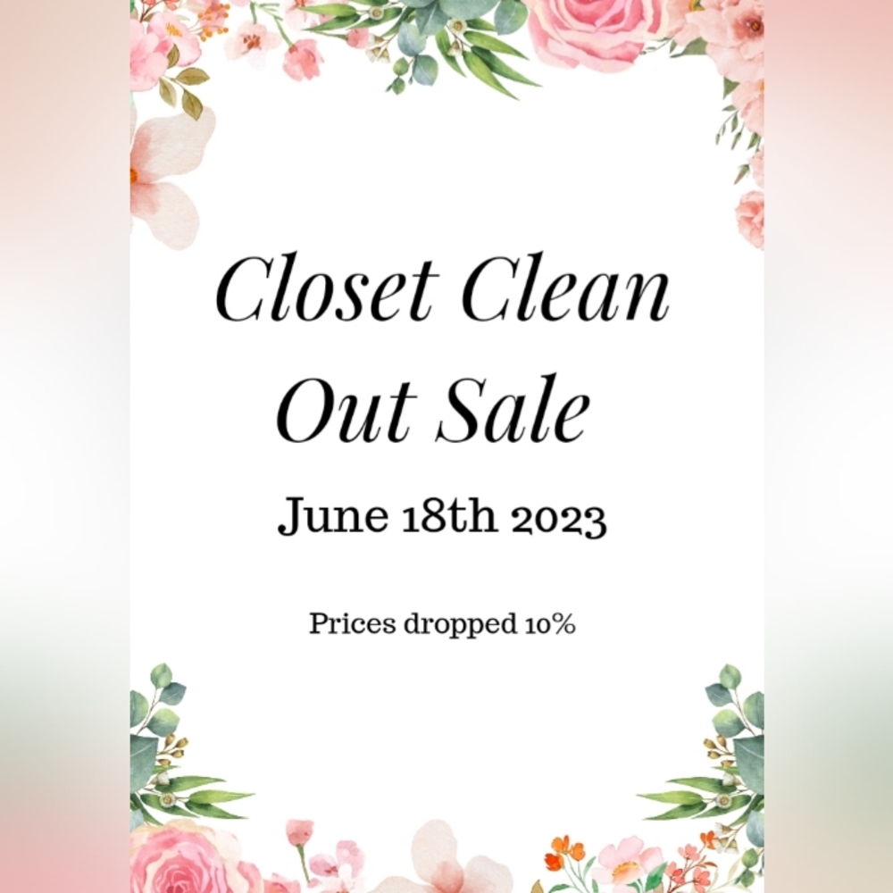 Closet Clean Out Sale